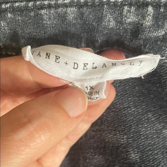 JANE + DELANCEY Acid Wash Button Down Shirt Jacket Shacket Size 1X - Picture 7 of 8